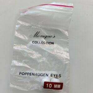 Monique's Collection 10mm Brown Doll Eyeballs Eyes for Doll Making